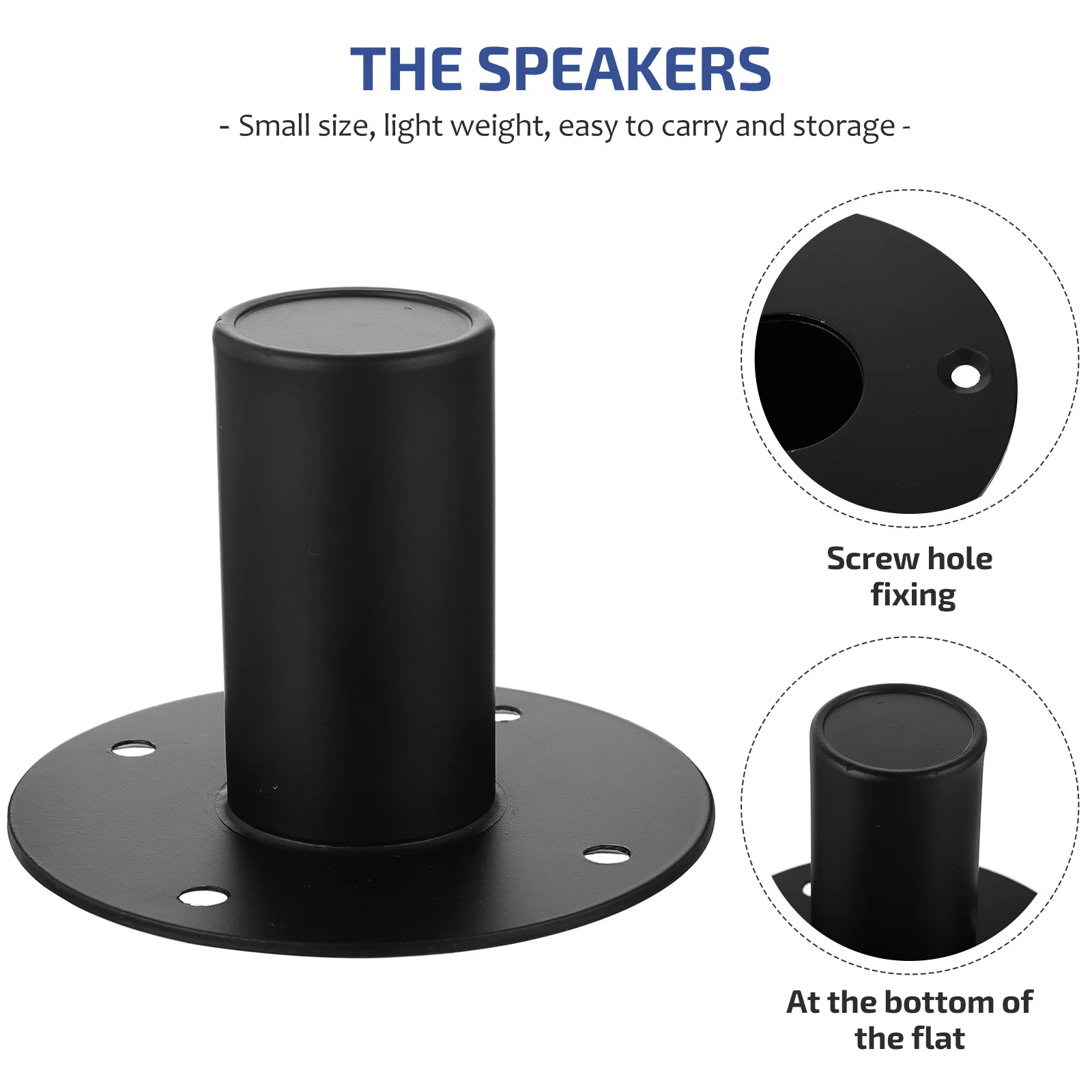 

1Pcs Speaker Mount Stand Base Iron Bracket Durable Metal Speaker Holder Replacement for Stage Cabinet Pole Mount