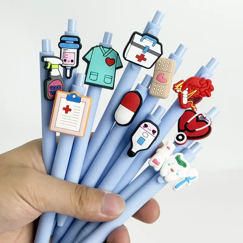 10/20 pieces of sky blue series medical ballpoint pens, suitable for nurses and medical professionals.
