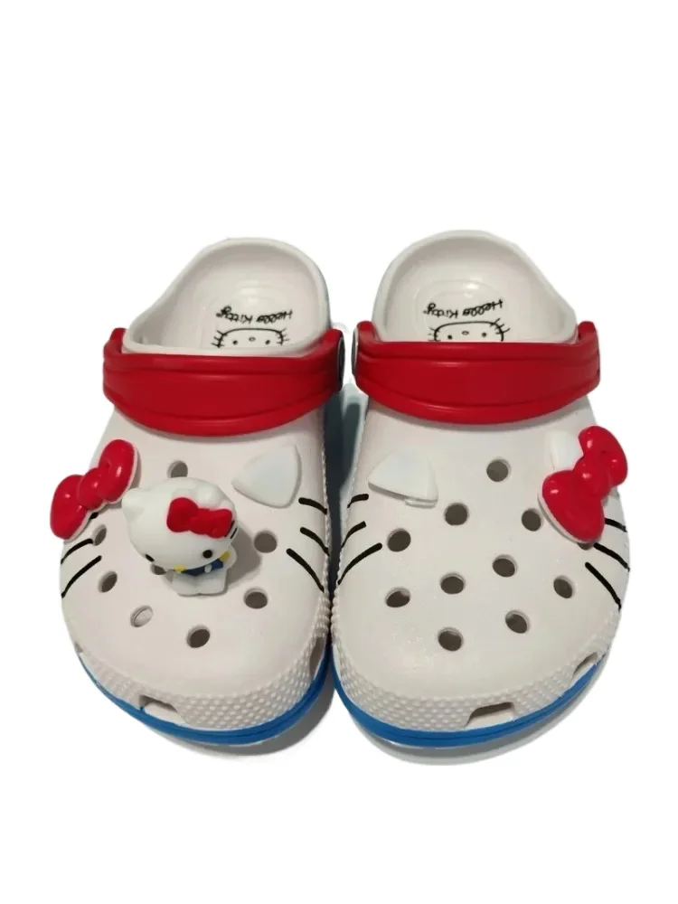 

In Stock Sanrio Hello Kitty Hole Sandals Kuromi Slippers Sandals Kawaii Anime Home Beach Shoes Summer Slippers Birthday Gifts