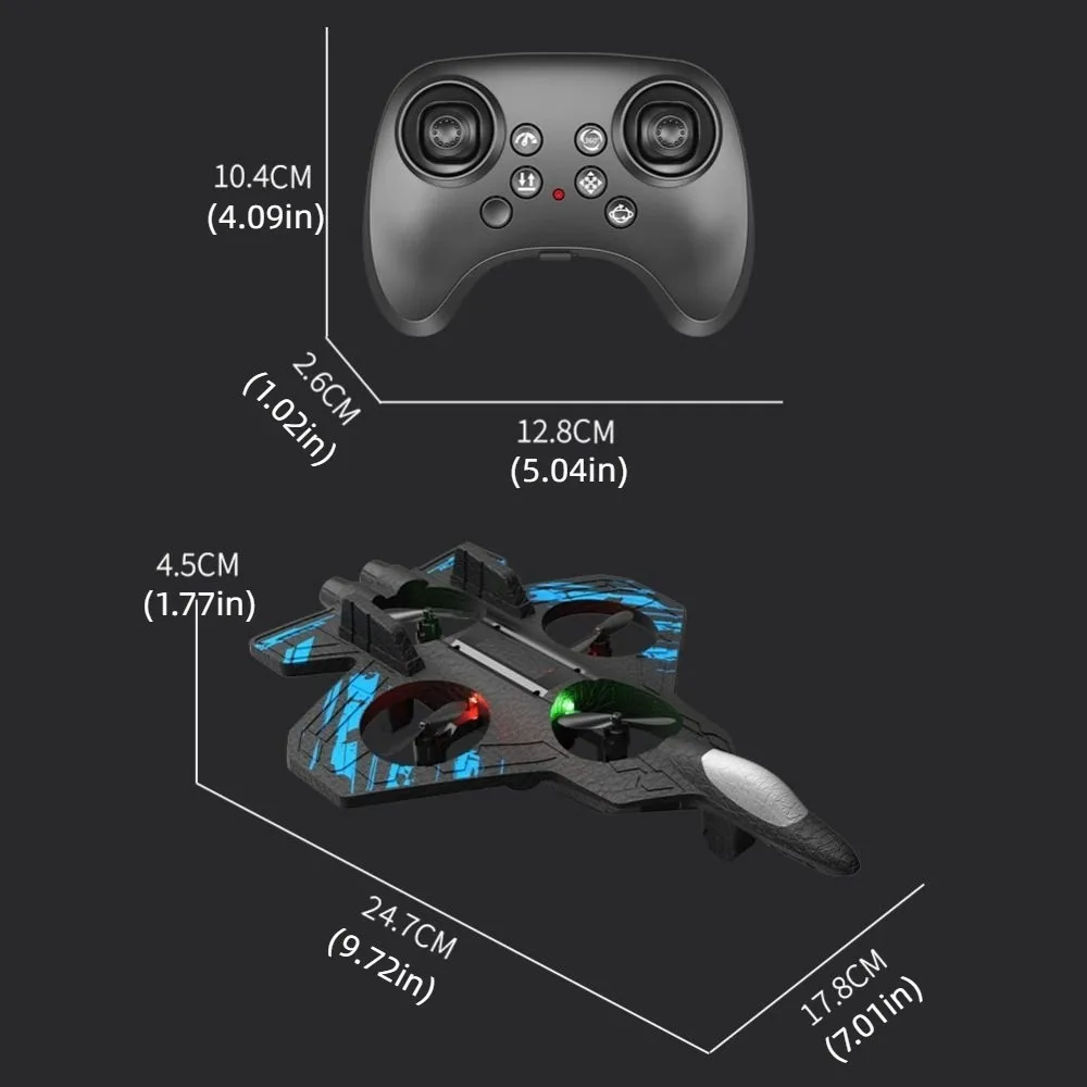 EPP-Schaum-Fernbedienung, Schaumstoff-Kämpfer, wiederaufladbar, 2,4 G, Stunt, vier Motor, Hubschrauber, Spielzeug, Schwerkrafterkennung mit Licht