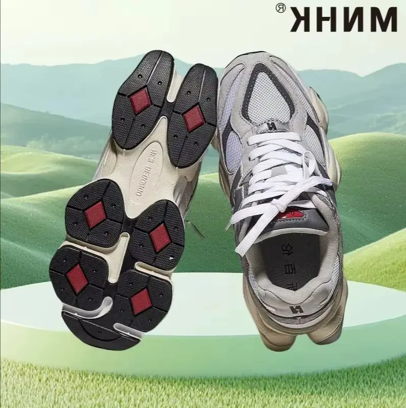 2025  New 9060 Thick Soled Increased Mesh Men's and Women's Casual Sports Shoes