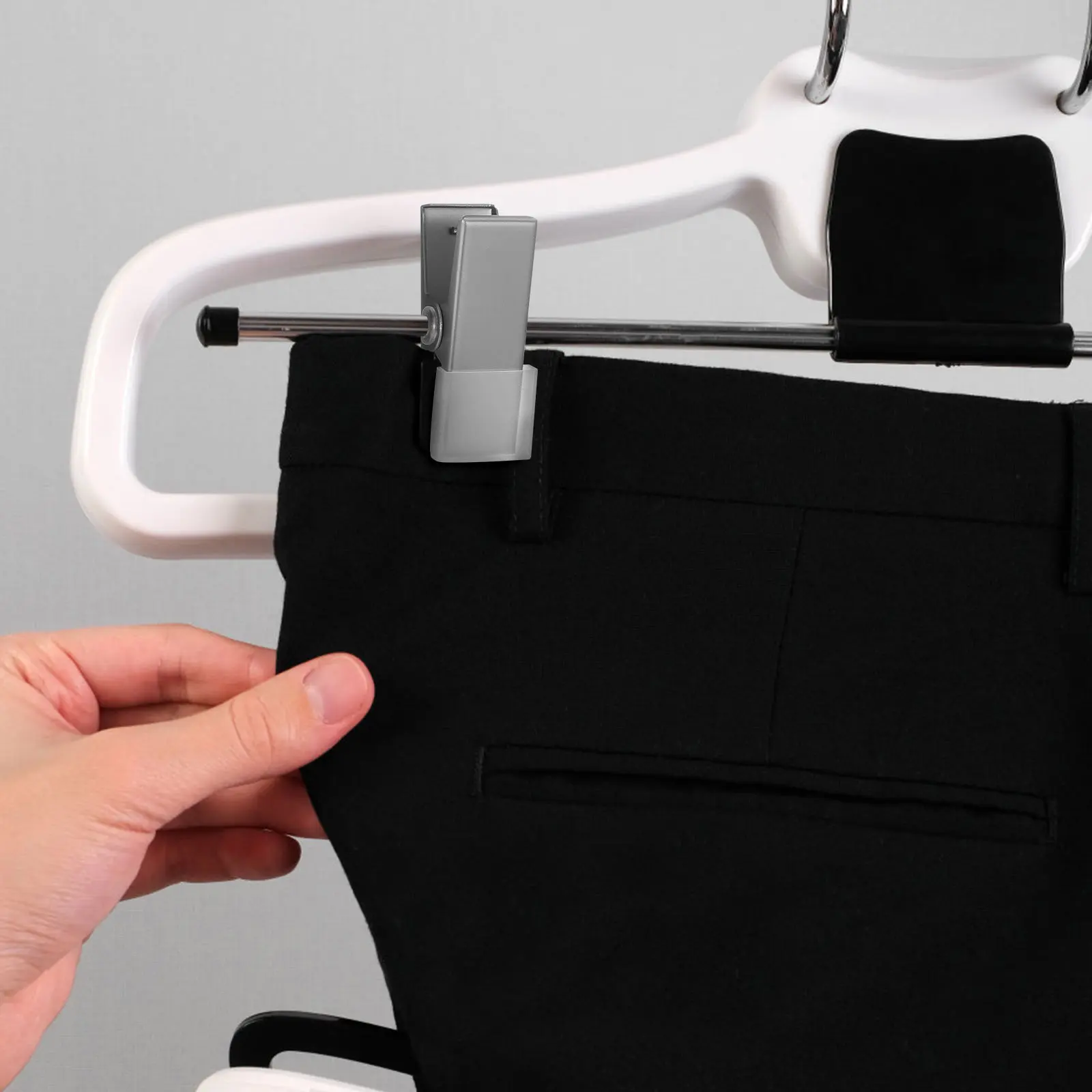 20Pcs Silicone Nonslip Pants Hanger Grip Covers Soft Anti Slip Sleeves for Clothes Hangers Jeans Trousers Fabric Protector