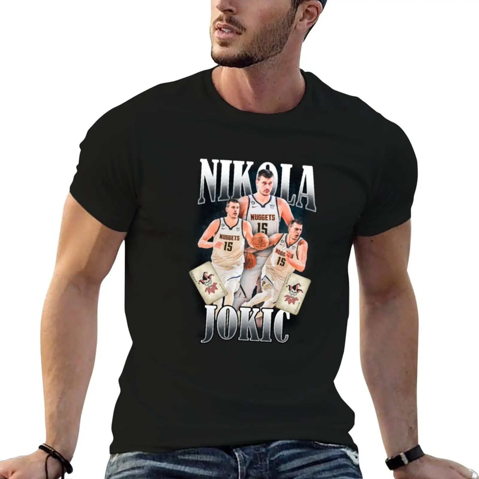

cotton T-Shirt pack shirts cotton Nikola man shirt t man Jokic for t