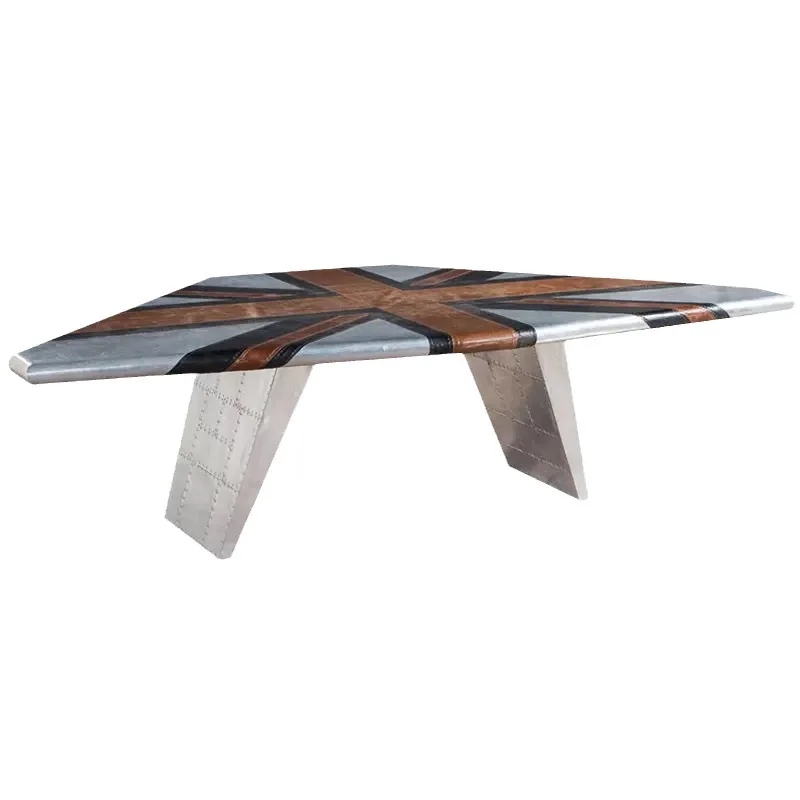 

Kimbally's luxurious industrial aluminum desk is designed to be durable and suitable for home and office use