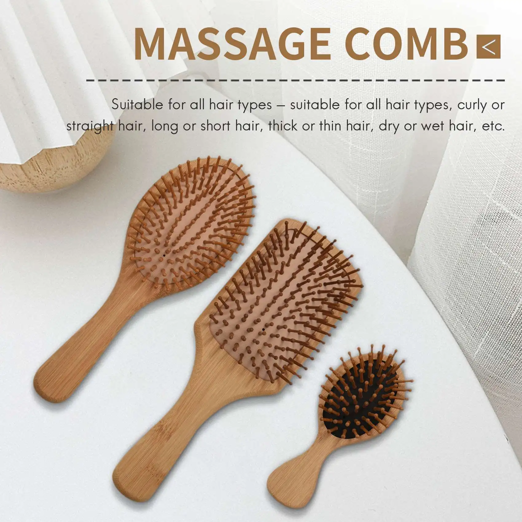 

RMWIN-6 шт./компл. деревянная расческа, здоровая подушка-весло, массажная щетка от выпадения волос, расческа, расческа для ухода за кожей головы, здоровая бамбуковая расческа