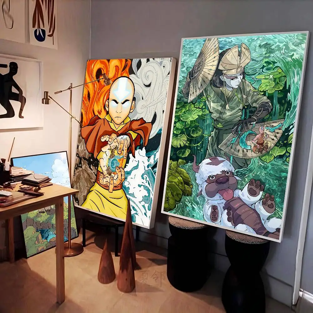 TV Avatar The Last Airbender Self-adhesive Art Poster Decoracion Painting Wall Art White Kraft Paper Home Decor