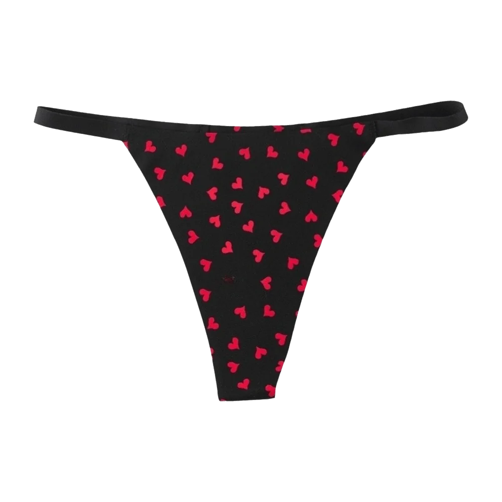 Underpants Seamless Women Thongs Lingerie Low-waist Ice Silk Panties Lips Strawberry T-back Briefs Beach Wear