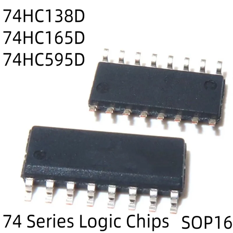 xkss 10PCS SN74HC138D 74HC138D 74HC165D 74HC595D Shift Registers 74HC Series Logic Chips Serial to Serial or Parallel SOP16