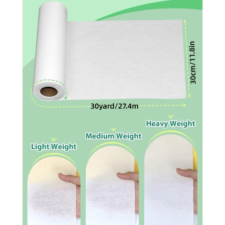Fusible interfacing,white lightweight single-sided,suitable for T-shirt patchwork,women's shirts,shirt collars,and DIY materials