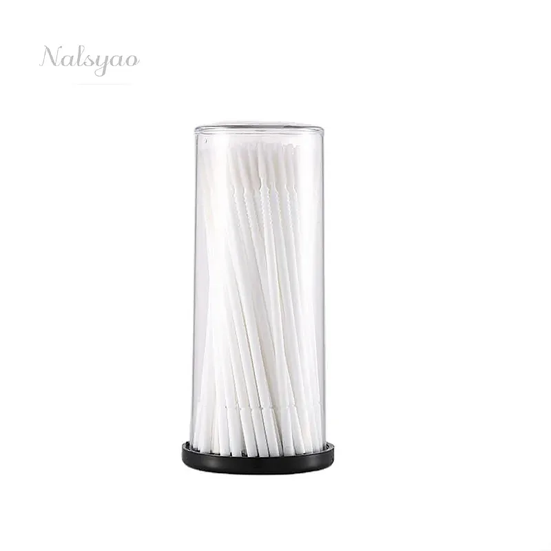 Wholesale 100Pcs White Micro Brush Applicator Long Sharp Tooth Disposable Makeup Tool Convenient Carry