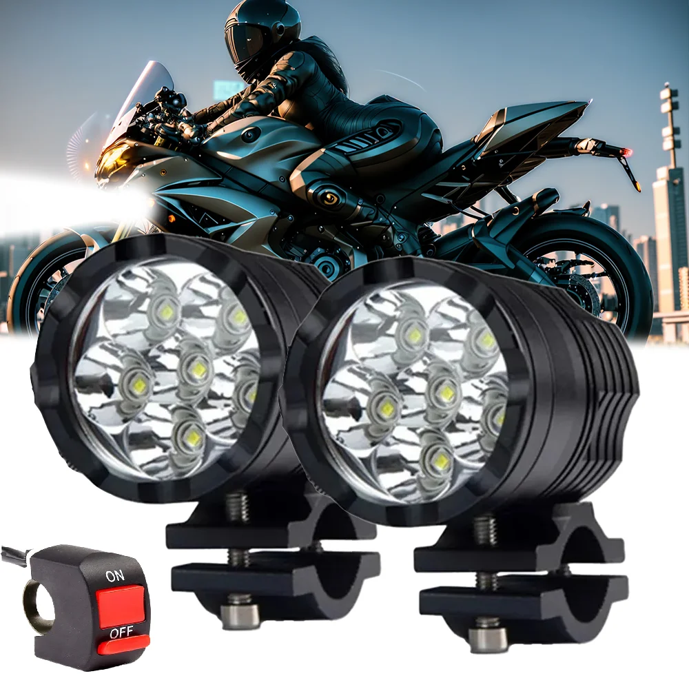 

Auxiliary 6 LED Motorcycle Headlights Fog Lamps for BMW R1200GS ADV F800GS F650 K1200S Accessories Vehicles 4x4 ATV UTV