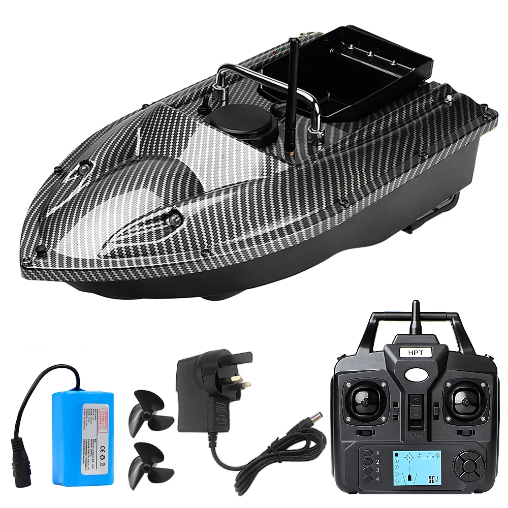 C118 GPS Fishing Bait Boat Single Bait Containers Automatic Bait Boat with Remote Control RC 500M Remote Control Fishing Feeder