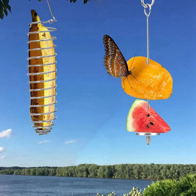 Elegant Butterfly Banana Holder, Outdoor Banana Hammock, Hangable Butterfly Feeders Stand For Garden, Backyard