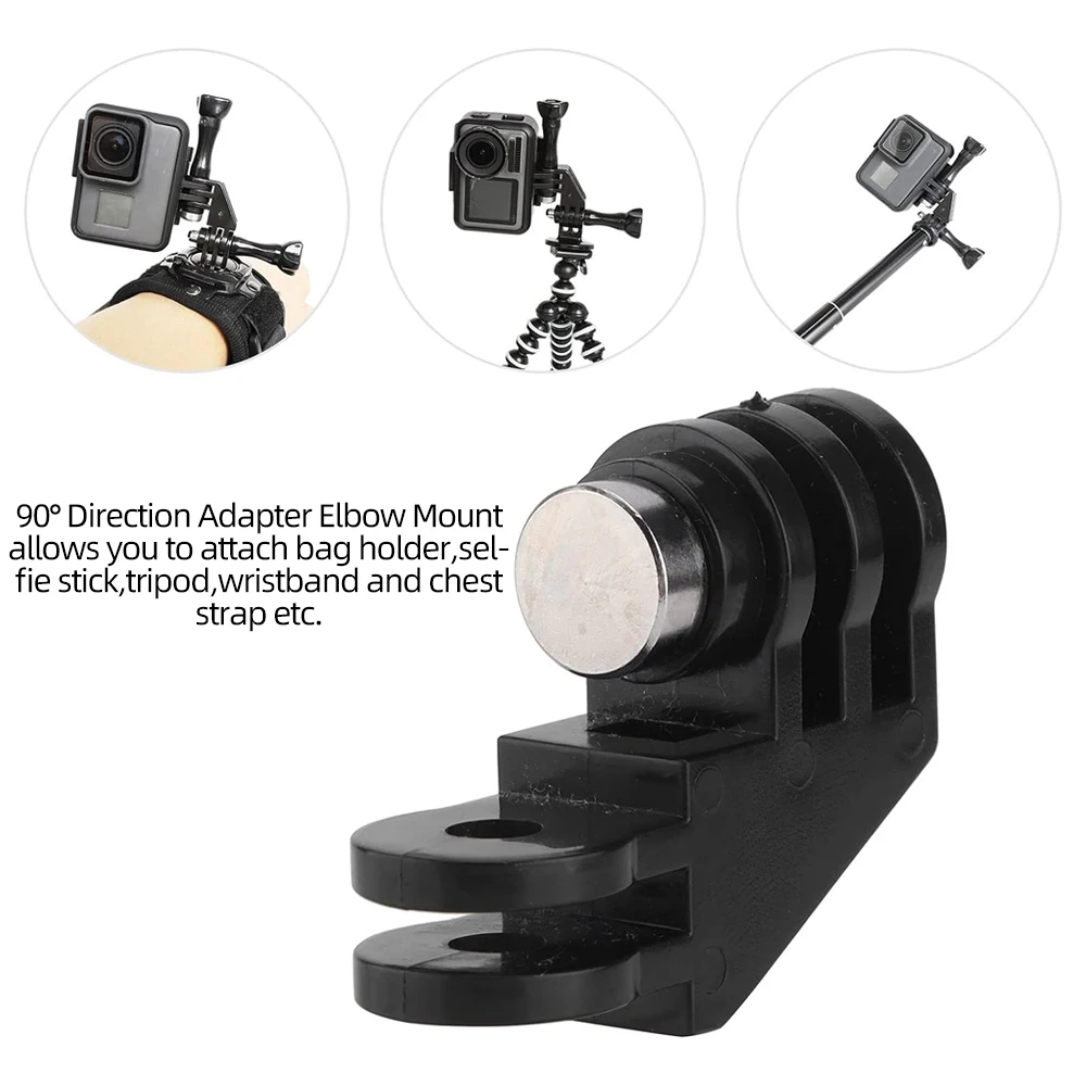 90° Vertical Adapter Universal Mount for GoPro Hero 13 12 11 10 9 Insta360 SJCAM SJ4000 AKASO DJI OSMO Action Camera Accessories