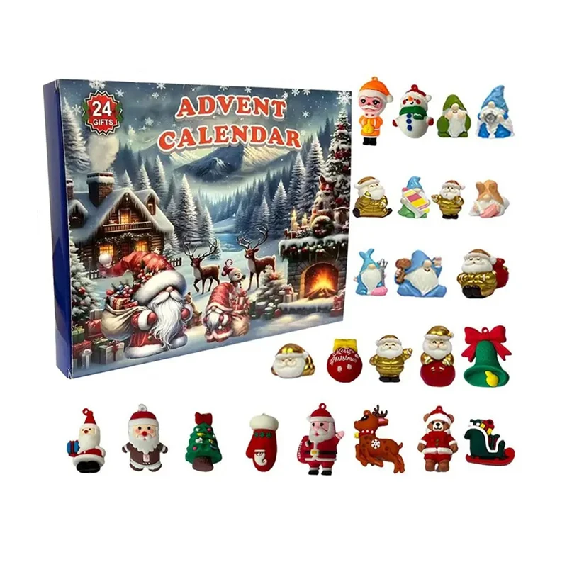 

A01K-Christmas Advent Calendar 2024 Kids 24 Days Gnome Pendant Countdown Calendar Gnome Advent Calendar Decorations Countdown