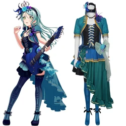 BanG Dream! Roselia Opera Of The Wasteland Blue Roses in Harmony Hikawa Sayo Cosplay Costume Idol Stage Performance Dress
