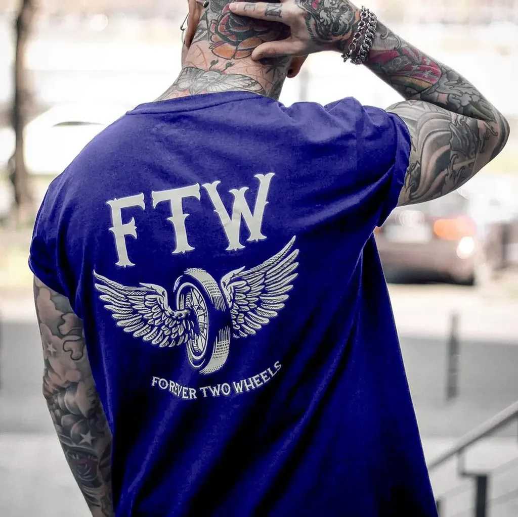 

2024 Summer Hipster Graphic Top Quick Dry Material High Street Fallow Personalized Short-Sleeved Men's T-shirt Casual Fashion