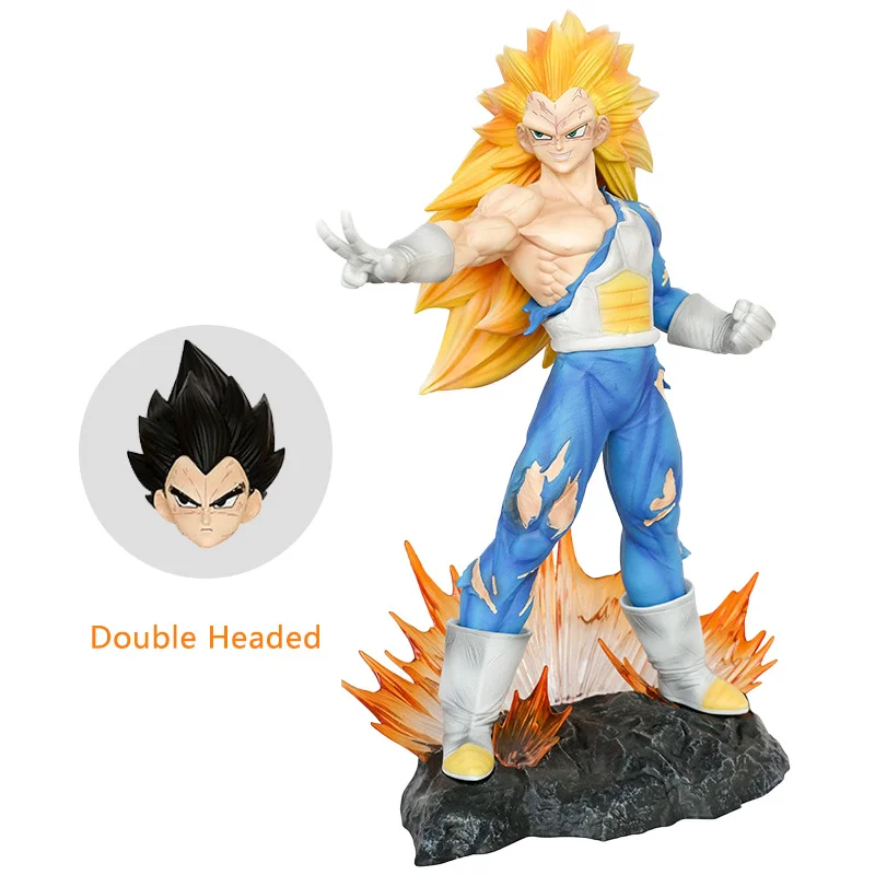 

Dragon Ball Double Headed Vegeta Ssj3 Goku Peach Red Demon Destruction God Preliminary Tournament Animefigure Model Toy Ornament
