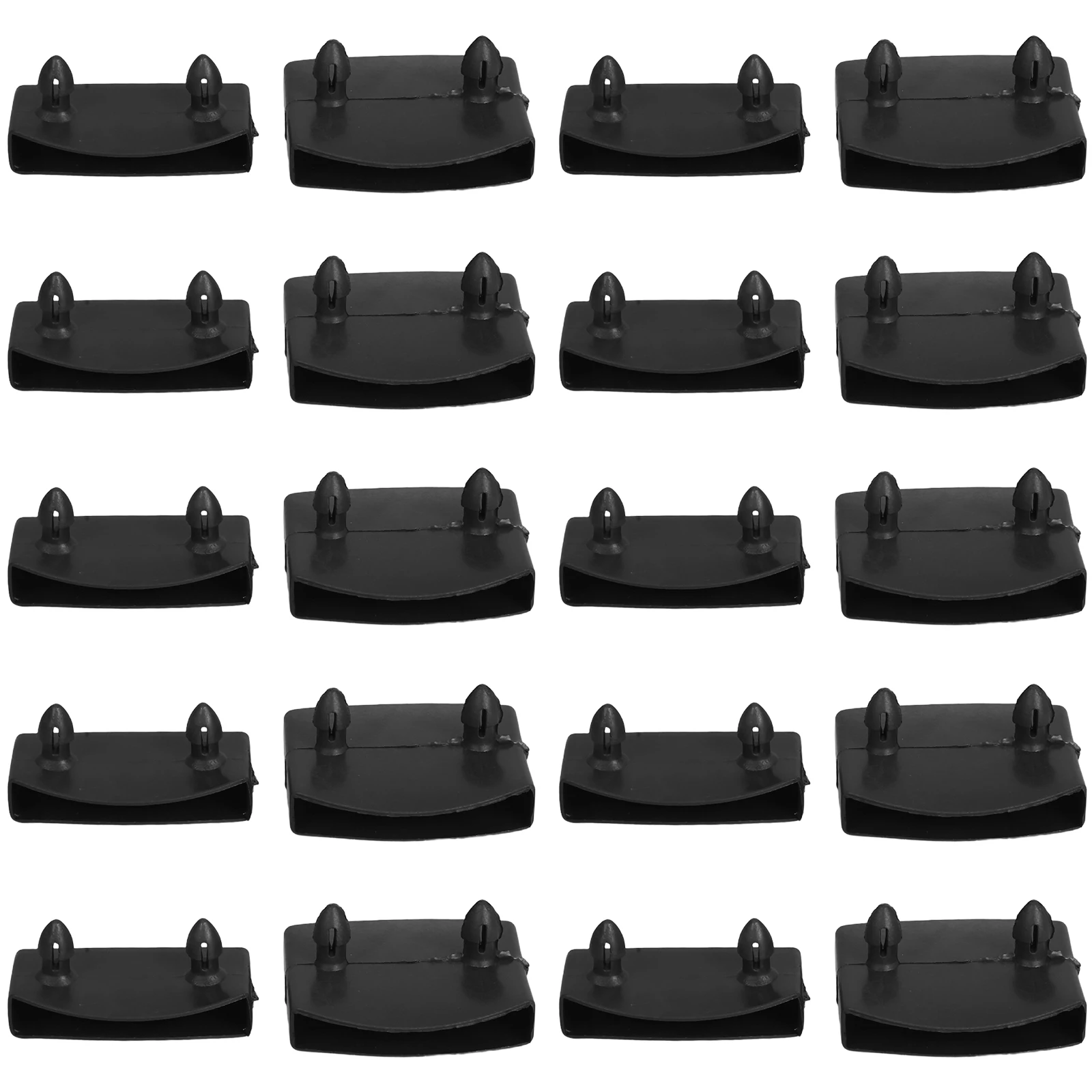 1 set Black Bed End Caps Furniture Accessory Replacement Parts Double Slats Plastic Sturdy Durable Smooth Surface