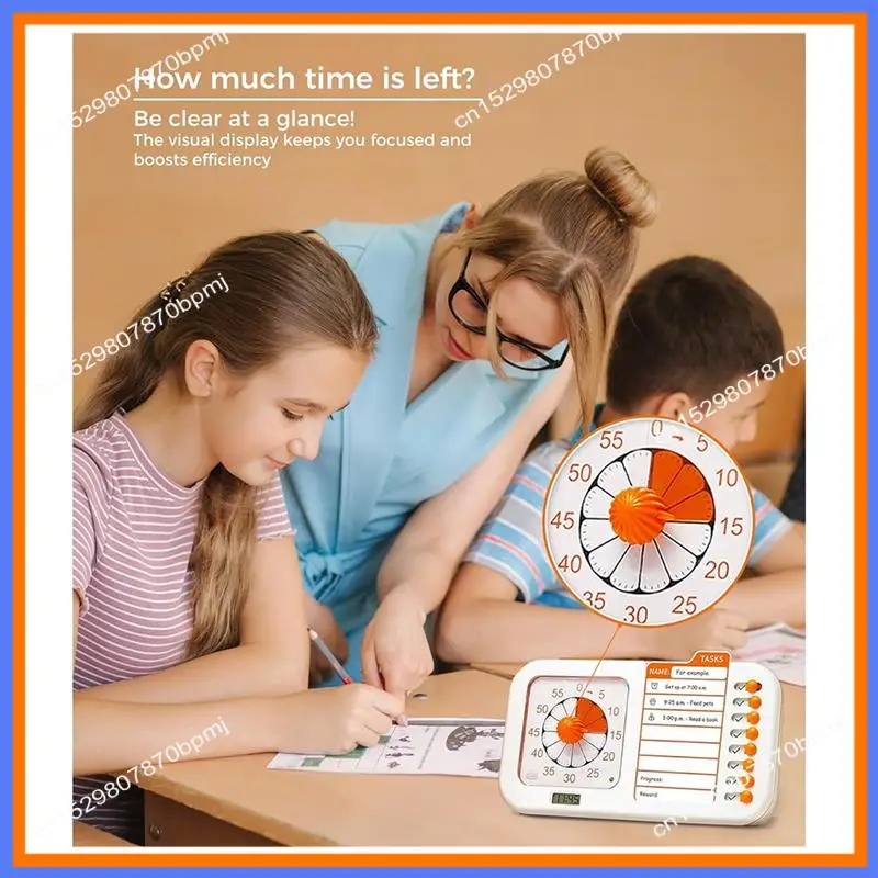 BAAE 3-In-1 Visual ADHD Timer For Kids & Adults With Planning Board, Task Timer, Chore Chart & Visual Schedule Planne