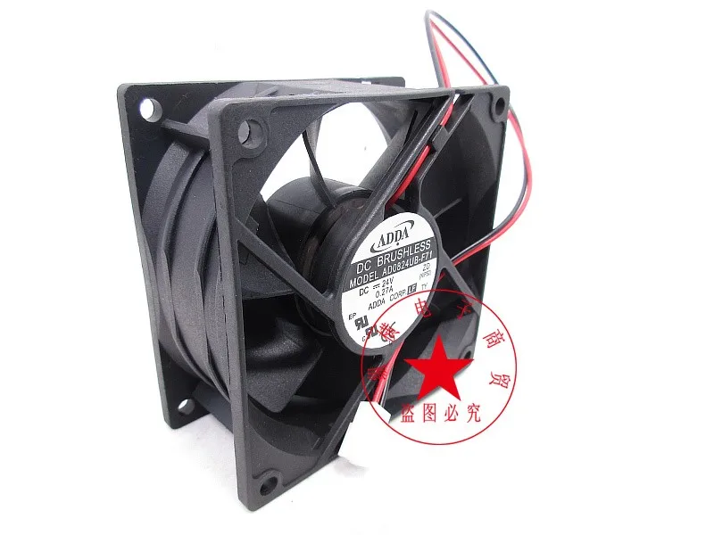 BARU ASLI AD0824UB-F71 24V 0.27A 8032 80x80x32mm KIPAS PENDINGIN RADIATOR