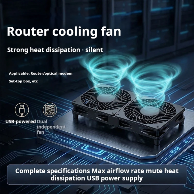 U55C 120MM USB Fan 5V Brushless Cooling Fan with 3 Speed Switcher 120MM for Router
