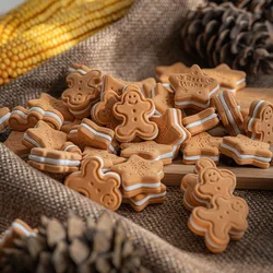 5PCS Simulation Cookies Model Cute Bear Cookies Fake Cake Dessert Biscuit Table Children Photo Props Decorative Ornaments