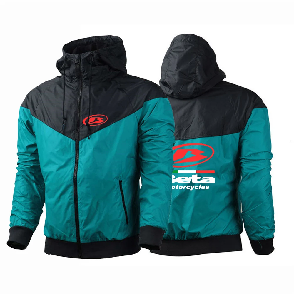 

2023 Men's Spring And Autumn Beta Racing Motocross Motorcycle Logo Print Windproof Waterproof Patchwork Thin Windbreaker Jackets