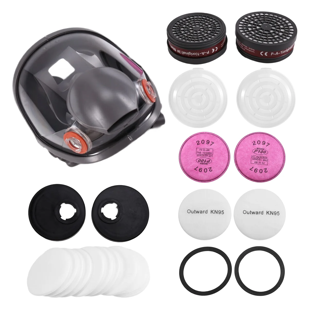 A002 Gas Mask Full Face Mask Gas Mask Industrial Formaldehyde Respirator Protective Mask 6800 Chemical Decoration