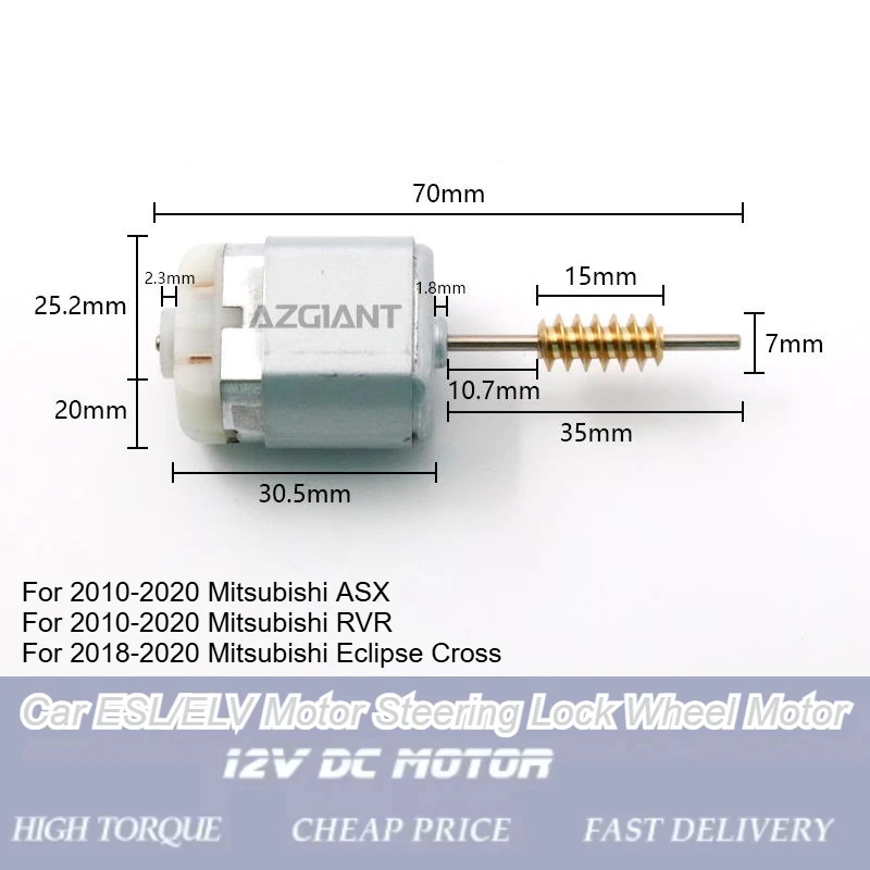 AZGIANT ELV/ESL Steering Wheel Column Actuator Lock Motor for Mitsubishi ASX RVR Eclipse Cross Replacement Brand New SL-M16