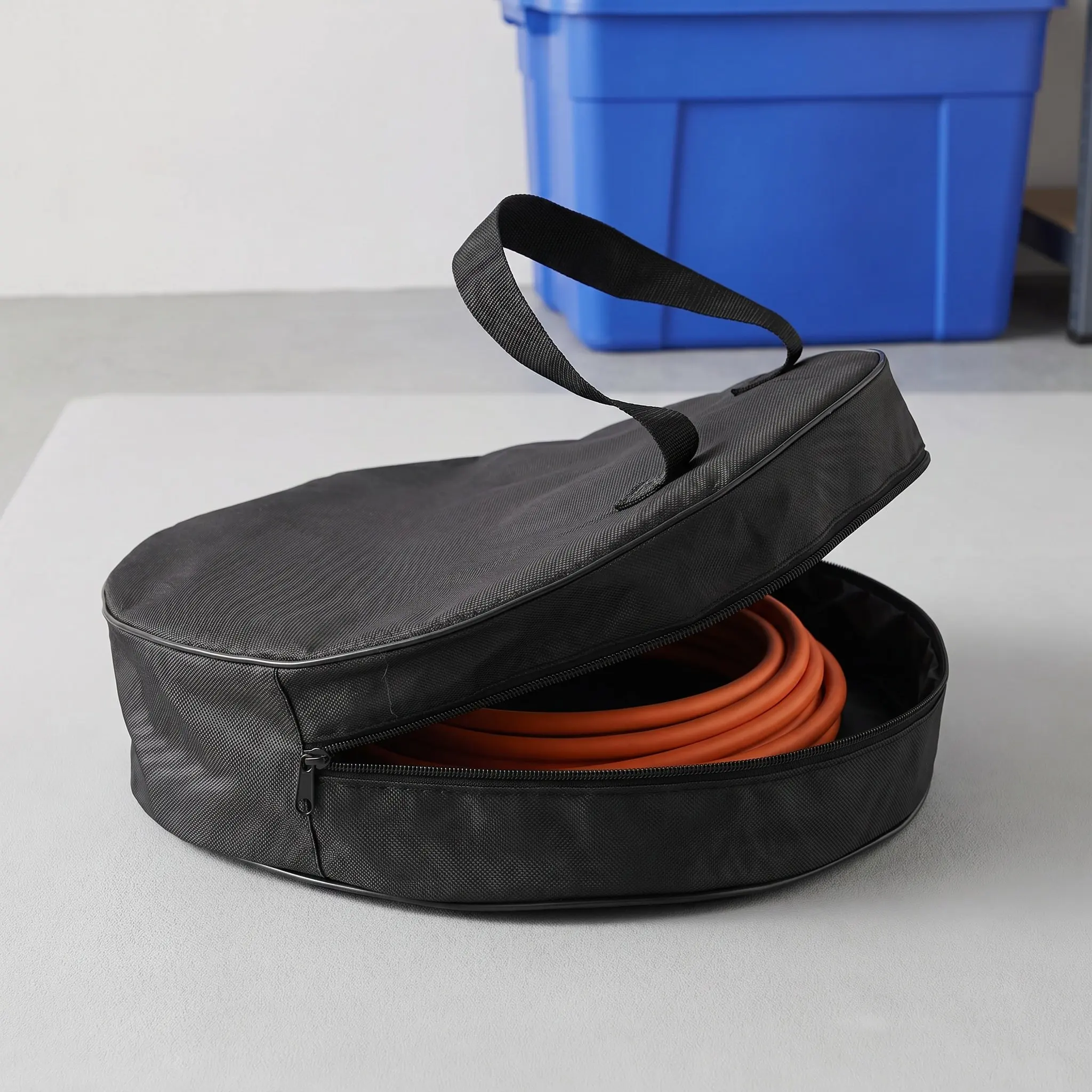 Electric Vehicle Charging Cable Bag 14.17x3.94 Waterproof Flame Resistant Portable Storage Organizer for Ev Charger Accessories