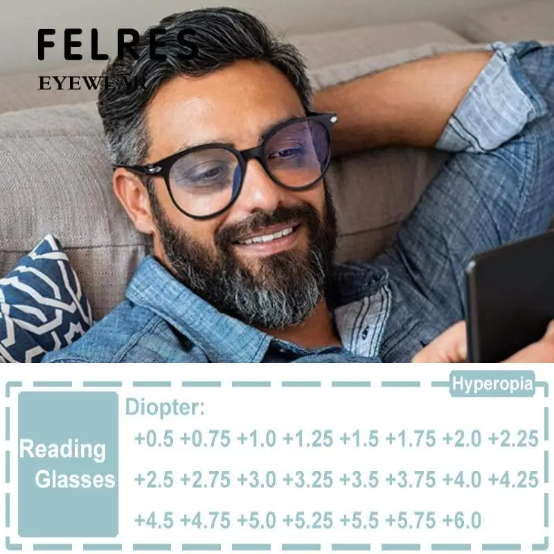 

Vintage Round Comfy Ultralight Presbyopic Glasses Prescription Computer Anti Blue Light Women Men Reading Glasses Optical