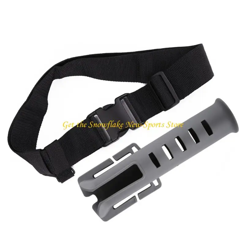 E56D Wading Belt Fishing Tackle Belt Rod Holder Plastic Wader with Poles Inserter