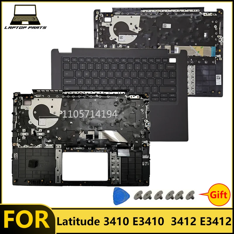 NEW For Latitude 3410 E3410  3412 / E3412 US Keyboard/Keyboard/backlight Keyboard/Upper Palmrest Palm Rest / Keyboard Deck