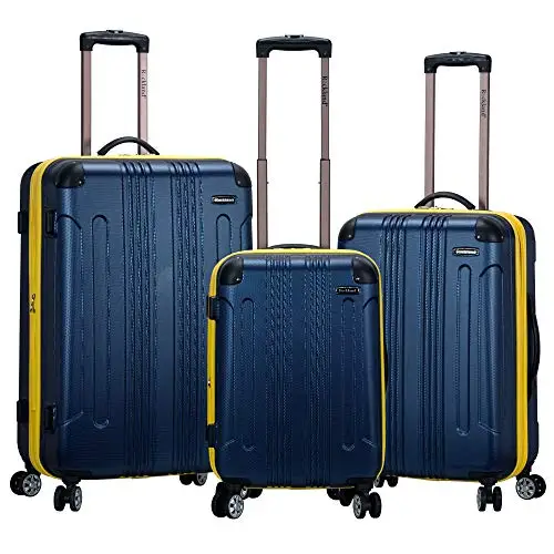 

Rockland London Hardside Spinner Wheel Luggage, Navy, 3-Piece Set (20/24/28)
