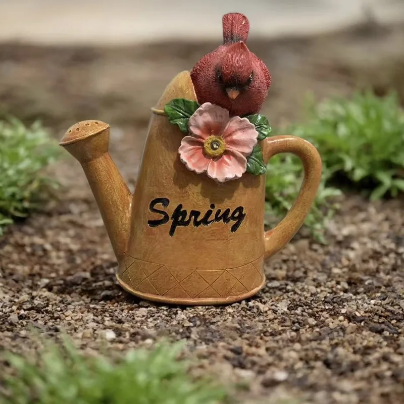 New Creative Solar Retro Flower and Bird Bonsai Desktop Ornament Home Gardening Atmosphere Styling Landscape Decoration