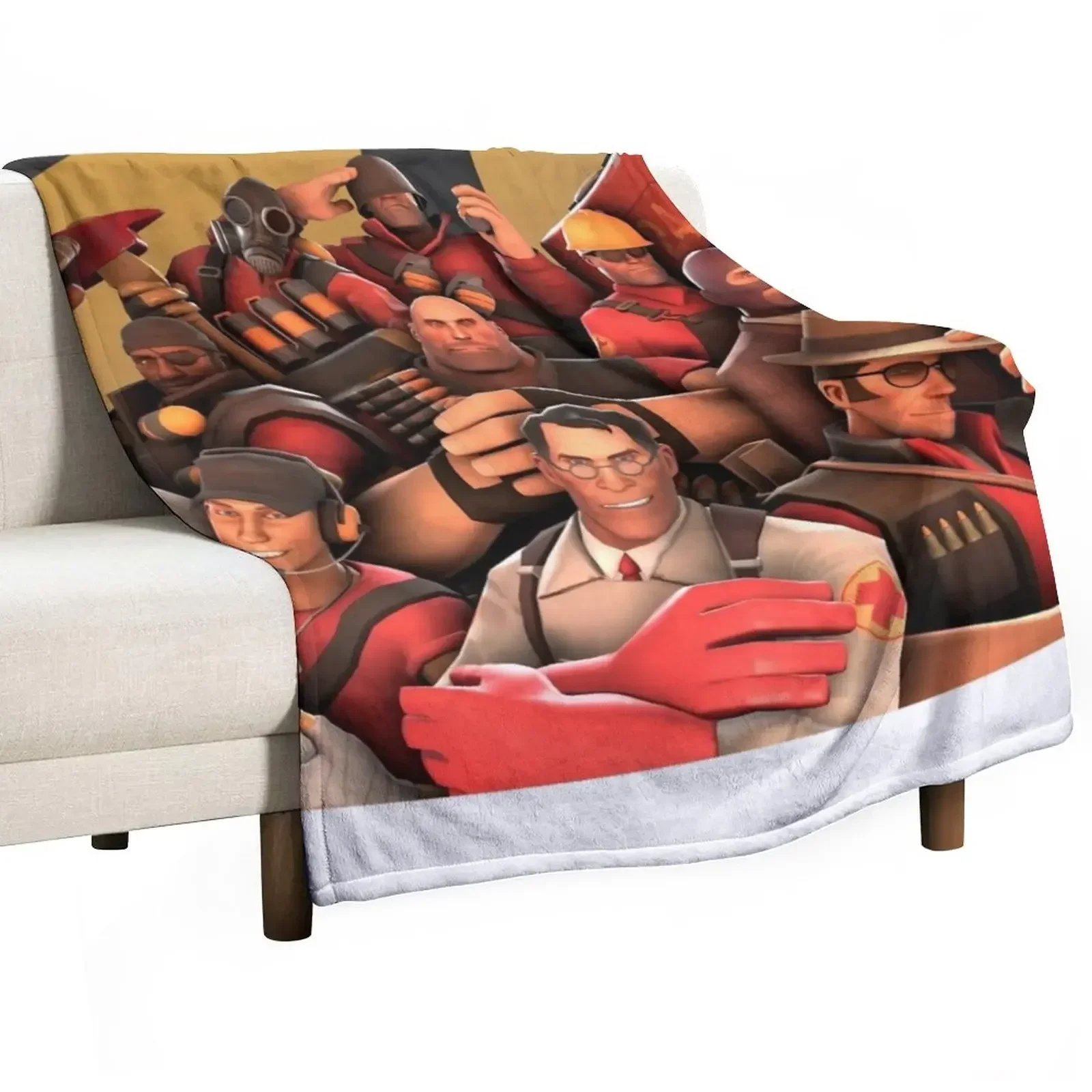 

Team Fortress 2 Poster Art Throw Blanket Large funny gift Moving Tourist Blankets