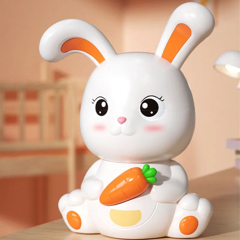 Rabbit Plastic Cute Cartoon Unbreakable Money Coin Saving Jar Storage Box Creative Home Decor Kids Birthday Gifts Toy For Girls