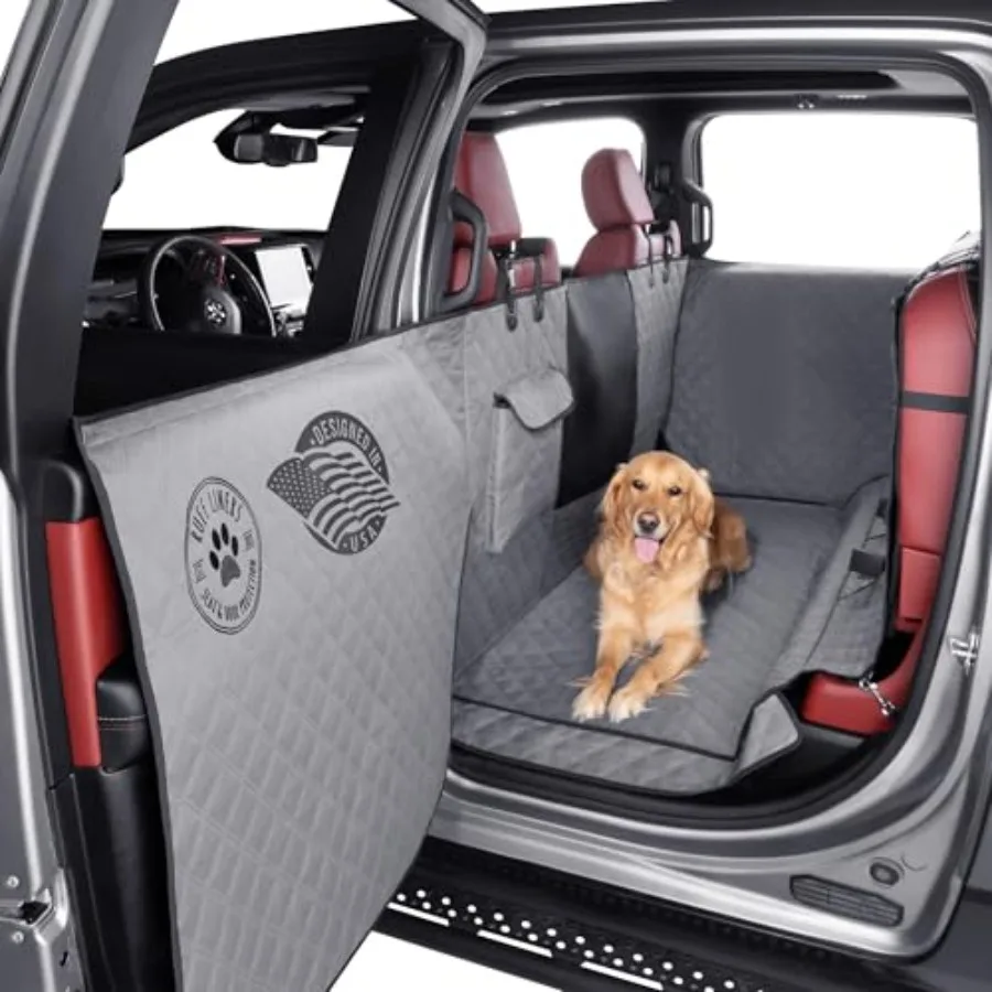 

XL Floor Cover with Door Protection Gray As Seen on Shark Tank Fits Full‑Size Crew Cab Trucks with Fold‑Up Seats Waterproof and