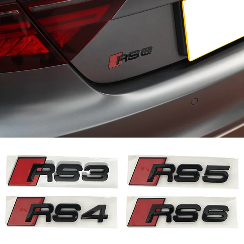 

3D ABS Car Logo Badge Trunk Decal Fender Sticker Emblem Accessories For Audi A3 A1 A4 A5 Q2 Q3 Q5 Q7 RS3 RS4 RS5 RS6 S3 S4 S5 S6
