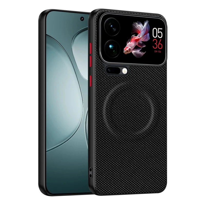 เคสสำหรับ Xiaomi 17 Pro Max 17 Pro ผ้าไนลอนทอแบบด้าน แม่เหล็ก หนังสัมผัสนุ่ม ปกป้องด้านหลังโทรศัพท์ สำหรับ Xiaomi 17 Pro Max