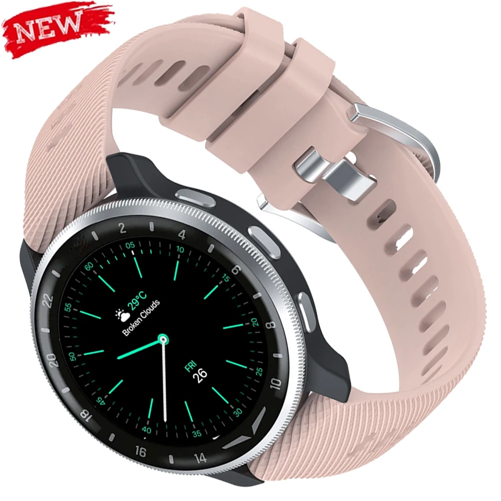Bracelet en Silicone pour montre Garmin Vivoactive 3 4 4S 5 6, Venu 2 2s 3s SQ 2 Plus, Venu 4 41mm 45mm, 18mm 20mm 22mm