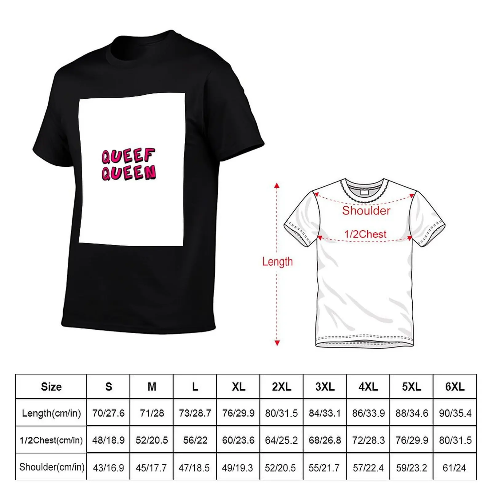 Queef Queen Pink Fuchsia Funny Fart Typography T-Shirt Man t-shirt heavyweights mens cotton t shirts