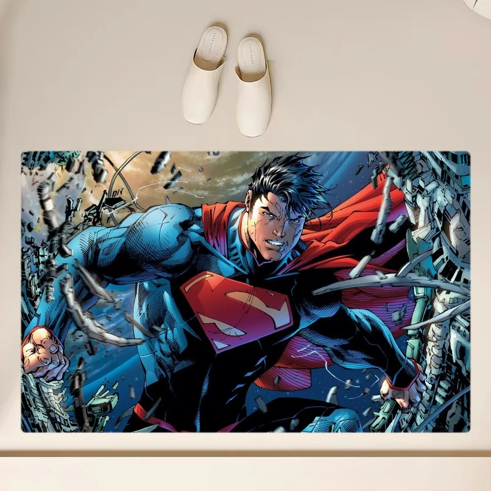 BEAST KINGDOM Superman Floor Mat Anti-Slip Bathroom Kitchen Bedroom Living Room Entrance Rug Home Decor