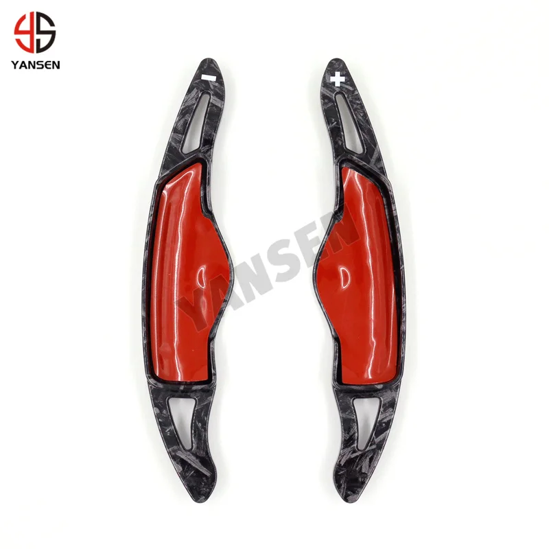 New Carbon Fiber Pattern Steering Wheel Shift Paddle Shifter Extension For Hyundai Elantra Sonata Tucson Genesis G70 Accessories