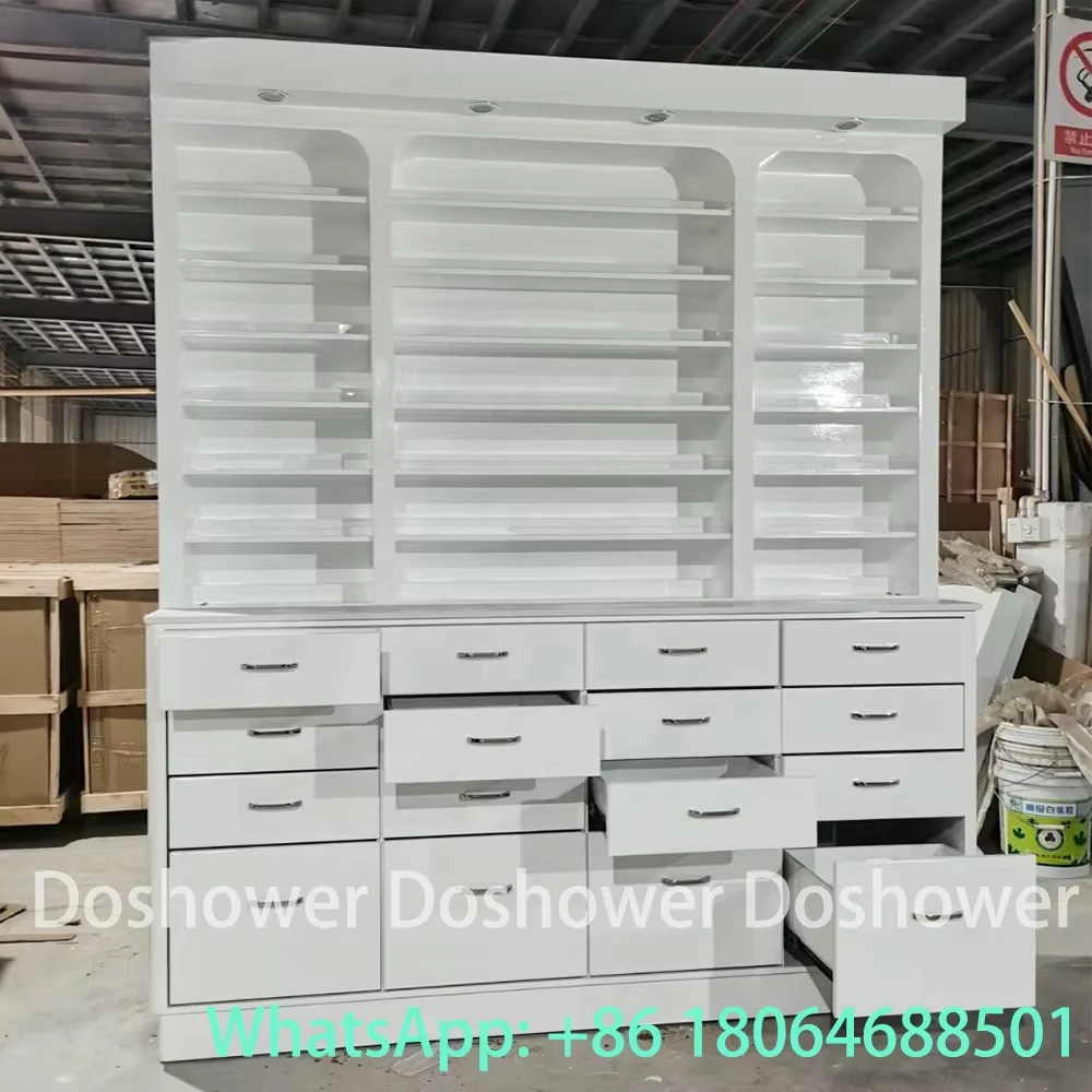 Large Size Nail Art Display Stand with Pedicure Polish Center Cabinet Supplier for Customized Nail Polish Cabinet Equipment