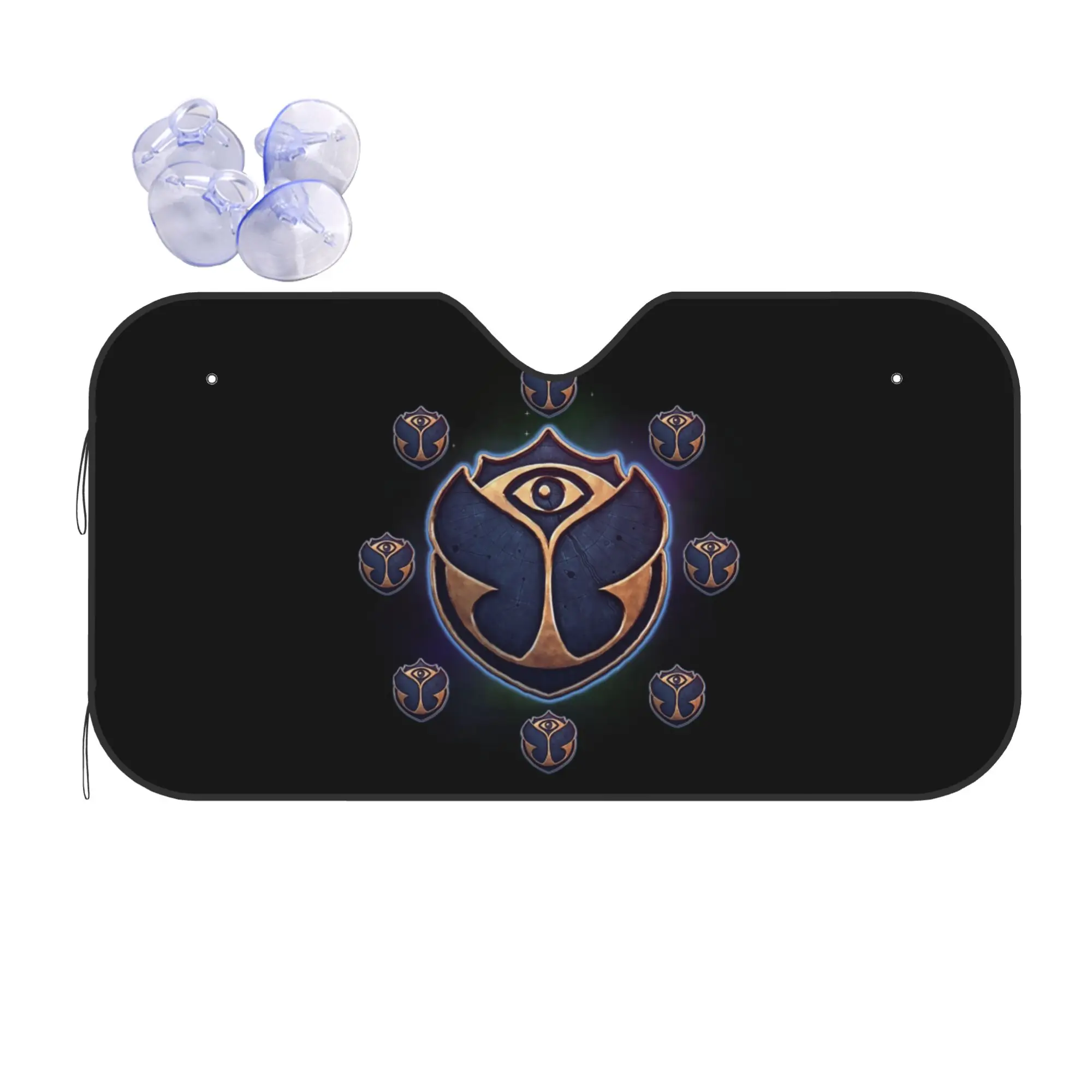 Tomorrowland Car Front Windshield Sun Visor Heat Insulation Belgian Electronic Dance Music Festival Aluminum Foil Auto Visor
