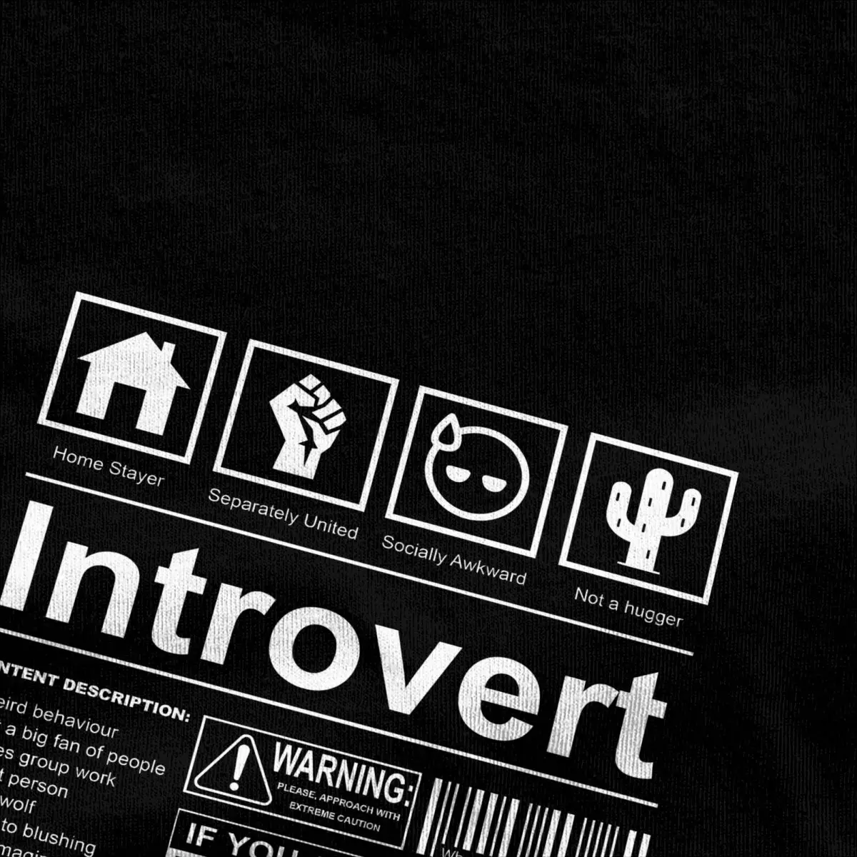 Men Introvert Logo T Shirts Funny Sayings Humor Introvers Joke Cotton Top Tees Summer Short-Sleeve T-Shirt O Neck Plus Size