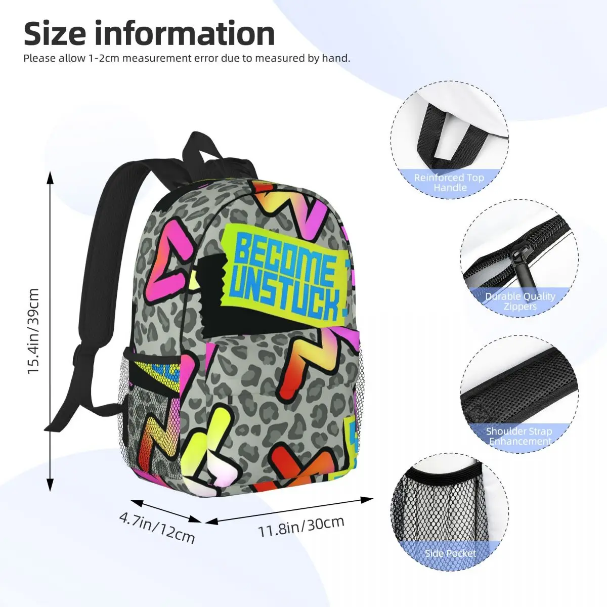 Become Unstuck Backpacks Teenager Bookbag Casual Children School Bags Travel Rucksack Shoulder Bag Large Capacity