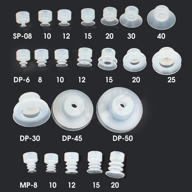 SP/DP/MP Large Vacuum Silicone Suction Cup Single Layer Robot Industrial Pneumatic Accessories Strong Suction Nozzle 1PCS
